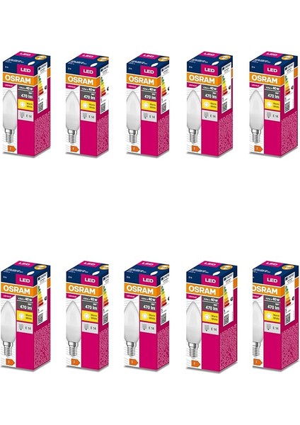 Osram Value B40 4.9W 827 2700K Sarı Renk E14 Mum LED Ampul