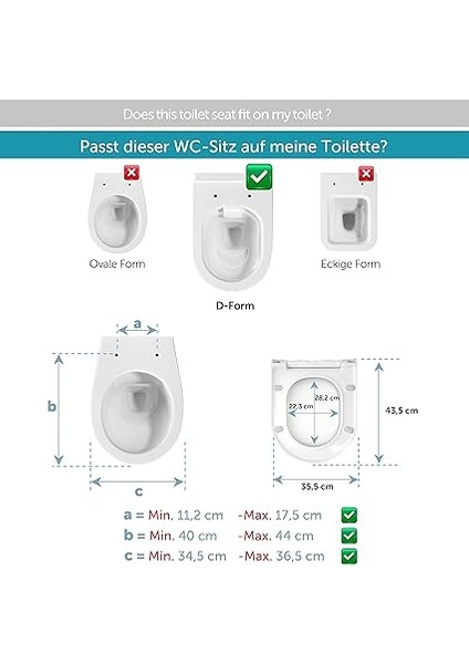 Bagno | Klozet Kapağı ve Wc Oturağı, Otomatik Kapanma Otomatiği Ile, Ab'de Üretilmiştir, Antibakteriyel, D Şeklinde Klozet Kapağı, Çıkarılabilir, Duroplast Wc Gözlüğü, Yumuşak Kapanma, Beyaz | Thın indirimleri