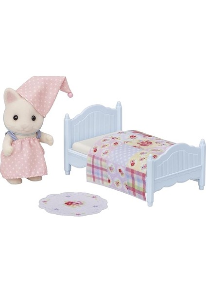 Families Çiçekli Kedi Kızın Uyku Seti
