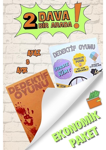 Story Dedektif Oyunu-Cinayet Oyunu-Çözülemeyen Davalar-Cinayet Çözme-Suçluyu Bulma-Kutu Oyunu-Katili Bulma (Ayaz ve Ayşe Vakaları)