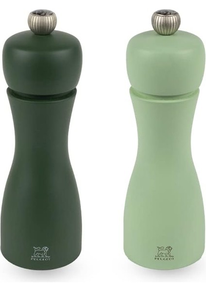 Tahiti Duo Su Yeşili Tuz ve Karabiber Değirmeni Seti 15 cm - 6 Inç, Deniz Köpüğü ve Nane