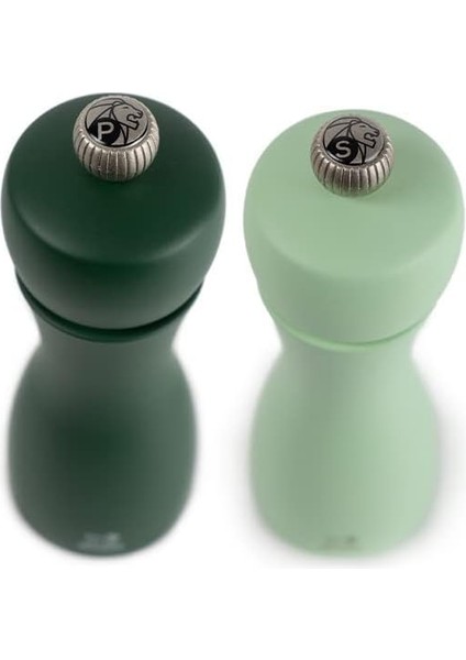 Tahiti Duo Su Yeşili Tuz ve Karabiber Değirmeni Seti 15 cm - 6 Inç, Deniz Köpüğü ve Nane modelleri