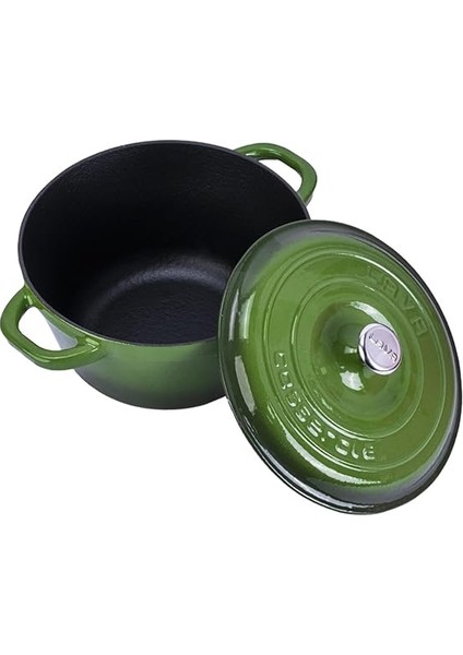 Döküm Yuvarlak Tencere Döküm Demir Kapak New Heritage Serisi ÇAP(Ø)26CM. Yeşil modelleri