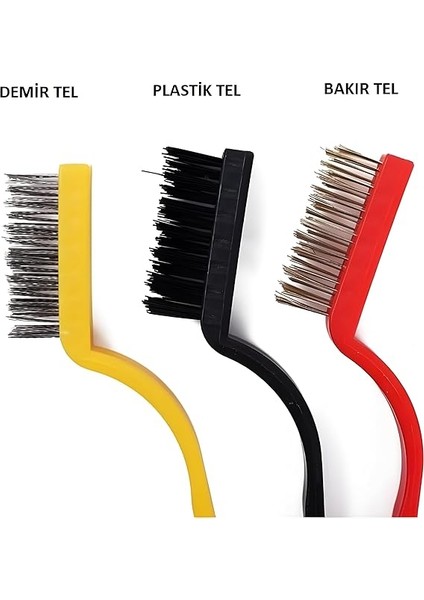 Temizlik Fırça Seti: Ocak, Fayans ve Araba Temizliğinde Mükemmel Çözüm! (3'ü 1 Arada, Bakır-Demir-Plastik Fırçalar) indirimleri