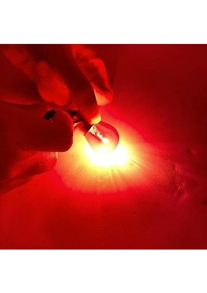 Adet 12V P21/5W Çift Duy Yakın Tırnak Kırmızı Renk Ampul BAZ15D fiyatları