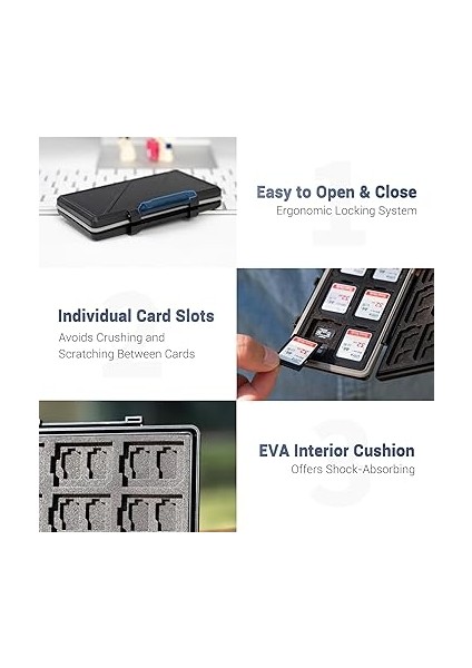 Hafıza Kartı Kutusu - 24 Micro Sd Sdxc Sdhc + 12 Sd Sdxc Sdhc Için Su Geçirmez Depolama ve Taşıma Çantası indirimleri