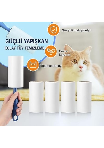 Tüy Toplayıcı Set – 1 Sap + 6 Rulo – Toplam 360 Yaprak – Kedi Köpek Tüyü ve Toz Temizleyici – Giysi, Mobilya ve Araç Koltuğu Için – Ekonomik Paket fiyatları