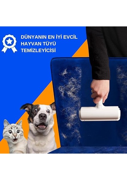 Hazneli Kedi Köpek Tüy Temizleyici Kıl Toz Toplayıcı Kazak Halı Tiftik Temizleyici Gırgır 2 Yönlü Oda Kokusu Hediyeli fırsatları