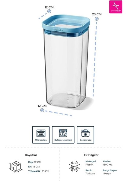 Kuru Gıda Saklama Kabı 1800ML modelleri