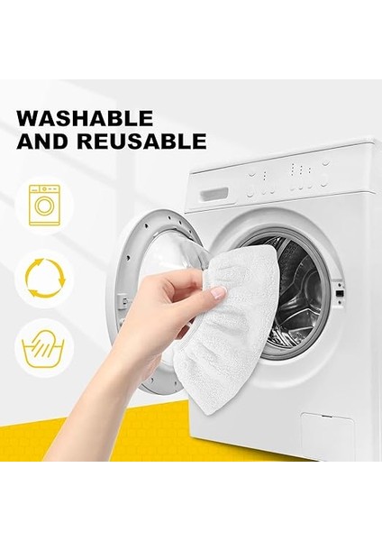 8 Mikrofiber Kapak Seti Kärcher Buharlı Temizleyici Aksesuarları Için Uyumlu Easyfix Sc 2, Sc 3, Sc 4, Sc 5 (El Memesi Için) modelleri