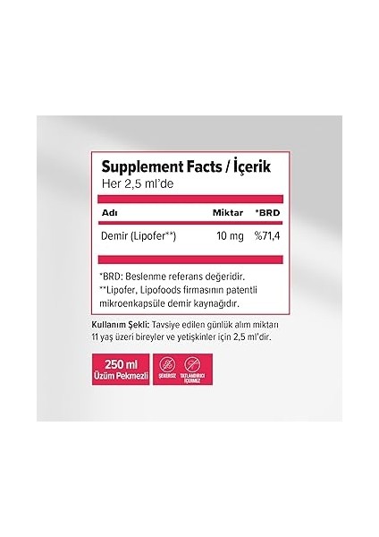 Ocean Microfer Şurup 250 ml fiyatları