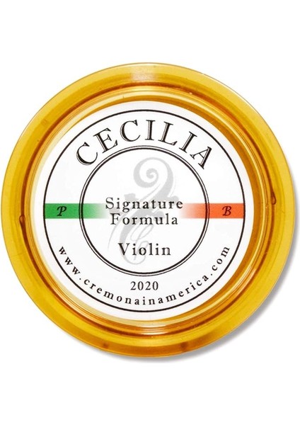 Pb 2020 Cremona In Amerıca Cecılıa 'signature Formula' Keman Için Rosin, Keman Fiyonkları Için Özel Formüle Edilmiş Keman Rosini (Yeni 'sıvı Form Karışım Yöntemi') (Mını (Yarım Kek))