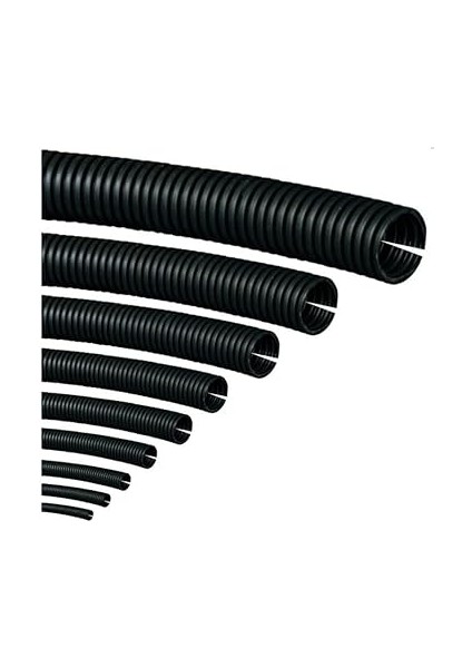 Kablo Tesisat Gizleme Düzenleme Spiral Yarıklı Hortum Siyah Renk (10 Metre) fırsatları