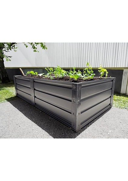 Premium Yükseltilmiş Sebze Yatağı, Galvanizli Paslanmaz Çelik Bahçe Bostan Yatağı, Ağaçlar, Otlar, Domates, Biber, Brokoli, Havuç Için, Modüler Kolay Montaj, 120X60X30 cm fiyatları