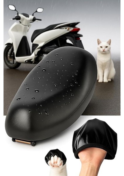 Caro (1100) Piaggio Medley 150 Scooter Sele Kılıfı Su Geçirmez Siyah No:5 ile Uyumlu