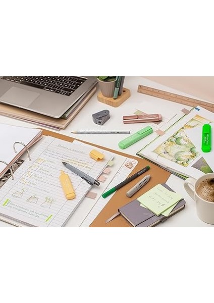 Fosforlu Kalem Seti, 4’lü, Şeffaf Renkler, Su Bazlı Mürekkep, Kesik Uç, 3 Farklı Çizgi Kalınlığı, Yeniden Doldurulabilir fırsatları