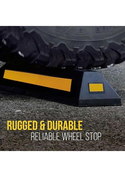 Araba Tekerlek Takozu, Karavan Takozu, Tekerlek Durdurucu, Park Güvenliği Için. 2 Adet Ağır Hizmet Tipi Lastik Araç Durdurucu, Otomobil, Kamyonet, Kamyon, Otobüs, Römork, Karavan, Forklift, Park modelleri