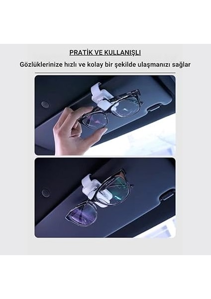 Klipsli 180 Araç Içi Gözlük Tutucu Kart Tutucu Mandallı Süngerli Oto Araç Gözlük Tutacagi fırsatları
