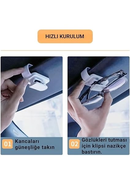 Klipsli 180 Araç Içi Gözlük Tutucu Kart Tutucu Mandallı Süngerli Oto Araç Gözlük Tutacagi indirimleri
