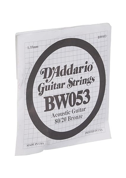 BW053 Akustik Tek Tel, 80/20 Bronze Wound, 053, (Mi) Pak fiyatları