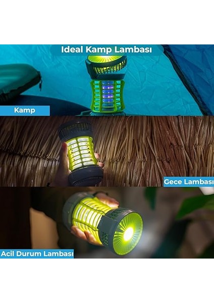 Sivrisinek Kovucu Iç Mekan/dış Mekan Elektrikli, Micro USB Şarj Edilebilir Sivrisinek Kovucu Lamba, Taşınabilir Ipx4 Su Sıçramasına Karşı Korumalı LED Işık Elektronik Ampul Kl-02 fırsatları