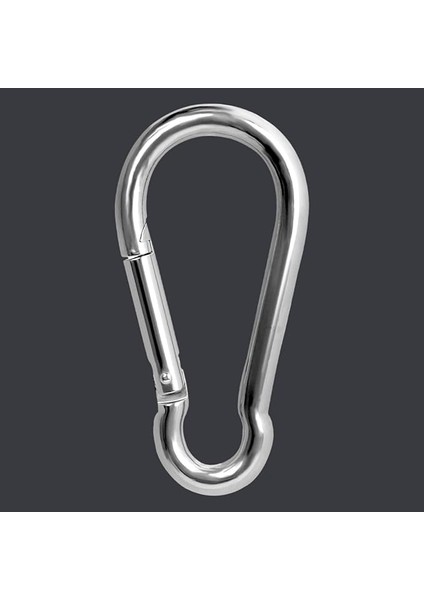 Karabina 4 mm Yaylı Kanca Paslanmaz Çelik Kilit Tırmanma Dağcılık Kamp Ekipmanları Salıncak Hamak Anahtar Askı Kilidi