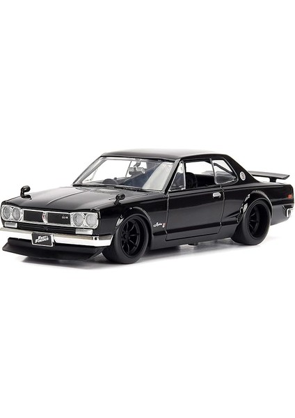 253203004, Hızlı ve Öfkeli 1971 Nissan Skyline 1:24, Die-Cast( Metal ), Açılabilir Bagaj Kaput ve Kapılar, Fast &amp; Furious 1971 Nissan Skyline