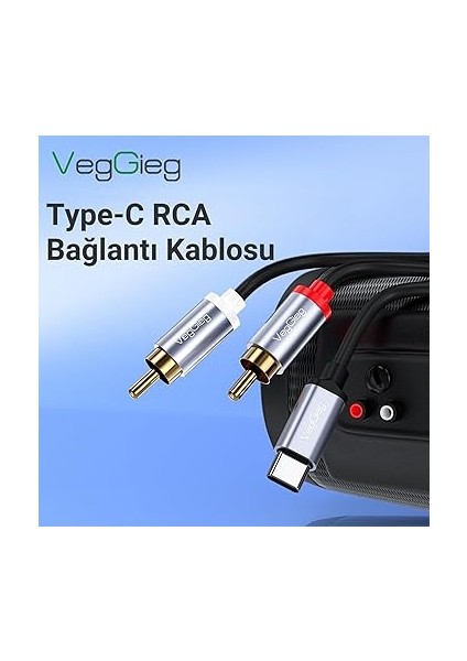 USB Type-C To 2 Rca Ses Kablosu 1.5 Metre fırsatları