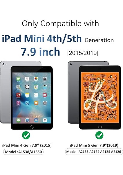 Kılıf Için iPad Mini 5.4.3.2.1 Nesil 7,9 Inç ile Pencil Tutucu, Ince Hafif Koruyucu Kılıf, Yumuşak Tpu Şeffaf Mat Arka Kabuk Kapak Için iPad Mini 7,9, Otomatik Uyku/uyanma (Nane Yeşili) fiyatları