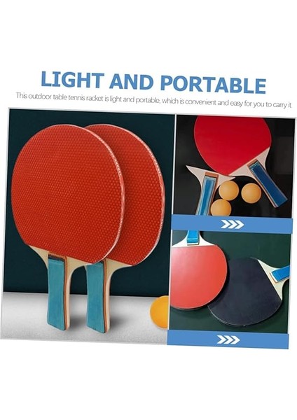 Tenis Seti Pinpon Seti 2 Raket 3 Top File Takma Aparatları+ 6 Adet Pinpon Maç Topu fırsatları