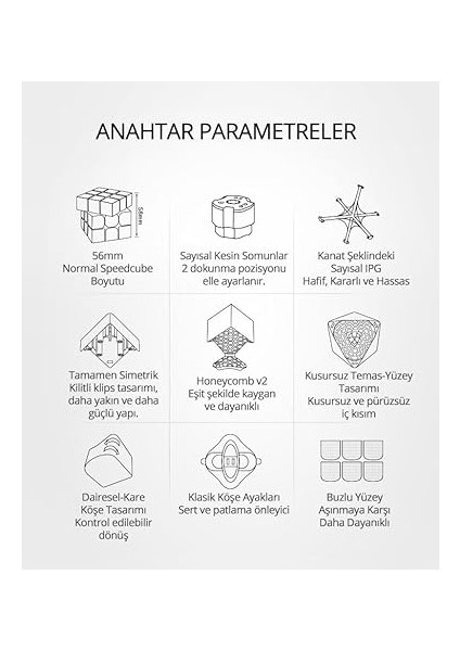 Gan 356 R S 3x3 Rubik Küp Zeka Küpü (Etiketsiz) Türkiye Resmi Satıcısı modelleri