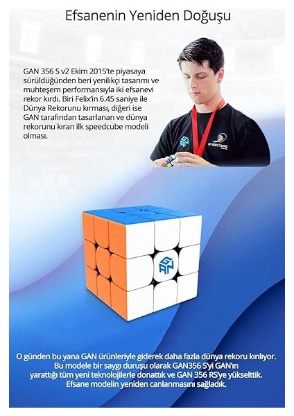 Gan 356 R S 3x3 Rubik Küp Zeka Küpü (Etiketsiz) Türkiye Resmi Satıcısı fırsatları