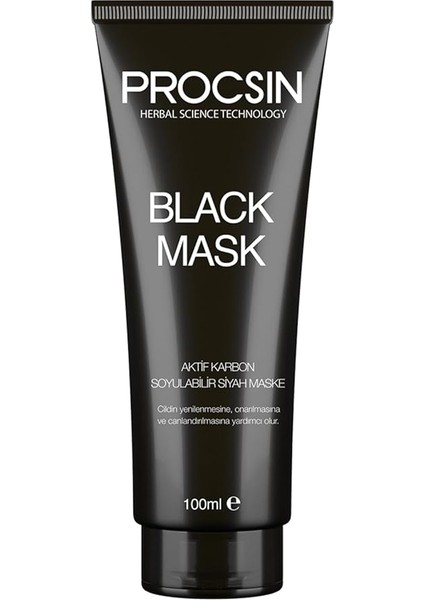 Black Mask Siyah Maske, Gözenek Arındırıcı &amp; Siyah Nokta Karşıtı, Aktif Kömürlü, Pürüzsüz ve Canlı Cilt Görünümü, 100 ml