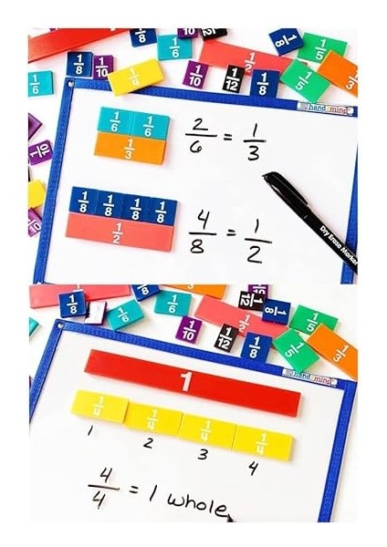 Kesir Takımı 39 Parça 1 Paket Plastik Kesir Takımı Ondalık Birim Kesir Çubukları Matematik Okul Malzemesi fırsatları