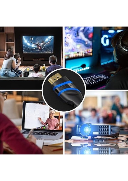 – 10K &amp; 8k HDMI Kablosu, HDMI 2.1 B – 2m, 0,5-5m Arası Mevcut – Sertifikalı, Almanya’da Geliştirilmiş (Ultra Yüksek Hız Kablosu Pc, Ps5, Xbox, Monitör ve Tv Için – Siyah-Mavi) modelleri