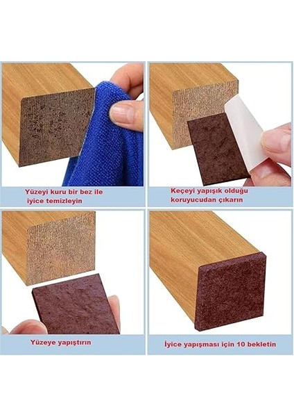 Mobilya Keçesi,kendinden Yapışkanlı Zemin Koruyucu Kahverengi (25X25MM) fırsatları