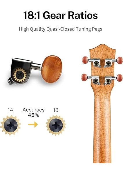 DUS-100 Soprano Ukulele Seti (Natural) fırsatları