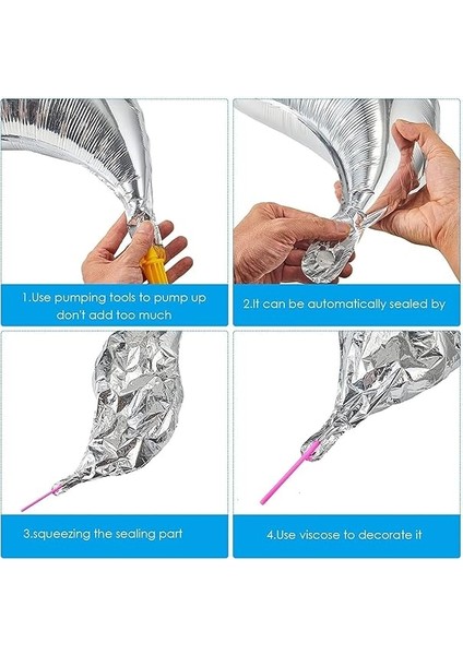 Dolabı 60 Balonlu Gümüş Deniz Kızı Kuyruk Folyo Balonlu Balon Zinciri Doğum Günü Süs Dekorasyon Seti fırsatları