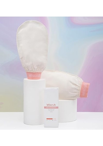 Ekru Banyo Duş Kesesi Peeling Eldiveni %100 Floş Ipek Unisex indirimleri