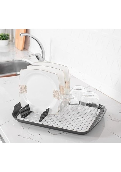 1213 Çok Amaçlı Bulaşık Tepsisi Bulaşıklık Tezgah Üstü Kurutmalık Durulama Matı Bulaşık Sepeti fırsatları