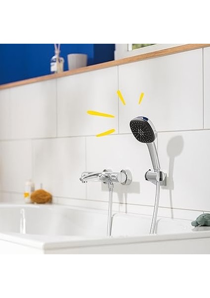 Vitalio Comfort 110 El Duşu, 3 Akışlı (Masaj, Yağmur &amp; Jet), Smartswitch, 110MM Kare Duş Başlığı, Silikon Halka, Kireç Önleyici Sistem, Krom, 26092001 fiyatları