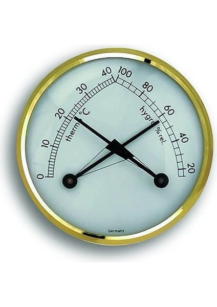 TFA45.2006 Mekanik Mini Oda Termometre Nem Ölçer, Siyah