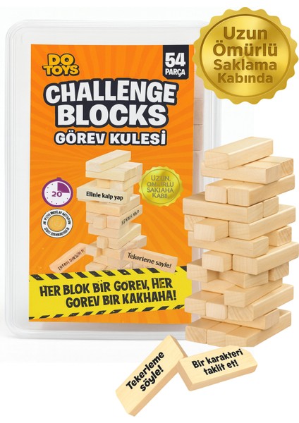 Challenge Jenga Blok (Görev Kulesi) 54 Parça Jenga