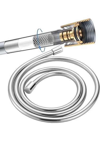 Duş Seti / 3 Fonksiyonlu Yüksek Dayanımlı Abs Duş Başlığı + 170CM Ekstra Uzun Duş Hortumu/nerolıa fırsatları