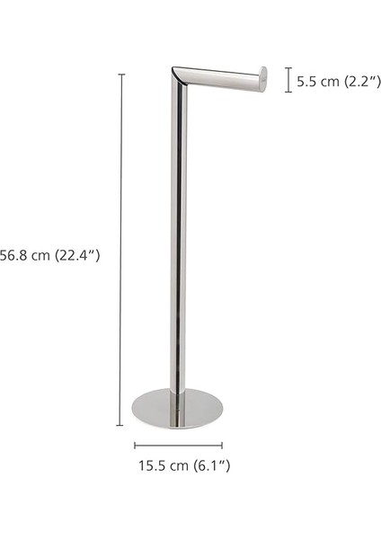 Joseph Easystore Luxe 2'si 1 Arada Ayaklı Tuvalet Kağıdı Tutucusu, Birinci Sınıf Paslanmaz Çelik, 4 Tuvalet Kağıdı Saklama Alanına Kadar fırsatları