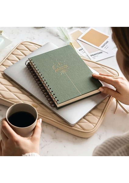 A5 Spiralli Keten Süresiz Planlayıcı Ajanda Yeşil
