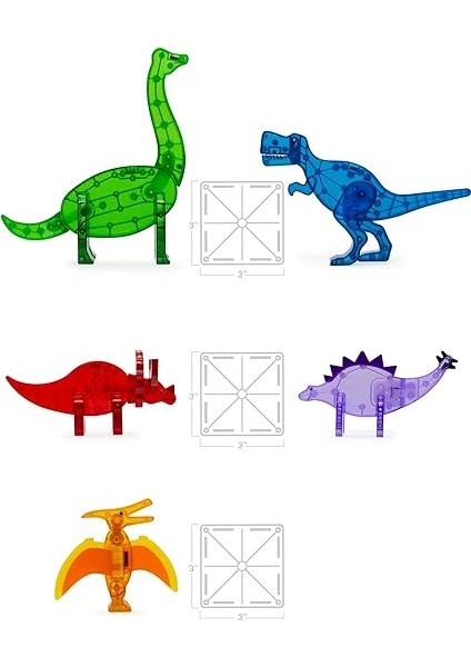 Tiles Oyuncak Dinozorlar, 5 Parça, Standart, Standart Ayakkabısı fırsatları