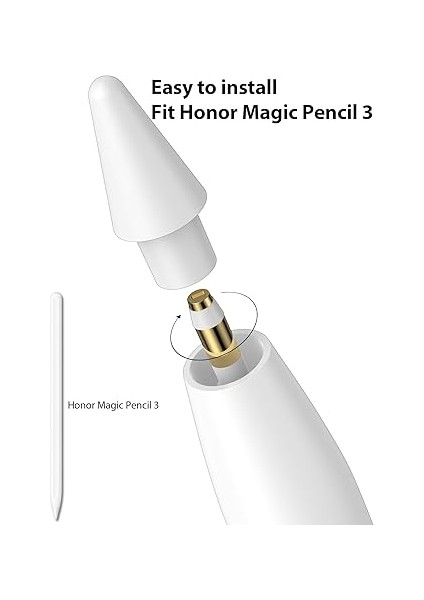Honor Magic-Pencil 3 Için 4 Adet Yedek Uç, Yüksek Hassasiyetli Yedek Uç, Aşınmaya Dayanıklı Ince Hassas Yedek Uç, Honor Magic Pencil 3 Için Dokunmatik Kalem Ucu fırsatları