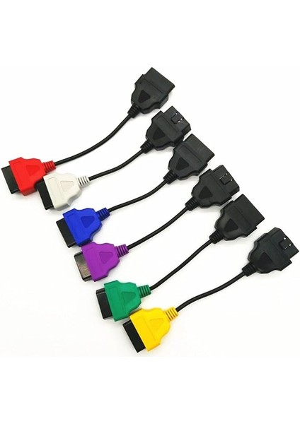 Araçlar Için Multiecuscan Uyumlu Obdıı Soket Kabloları 6 Renk Kablolar Farklı Modüllere Bağlanmak Için