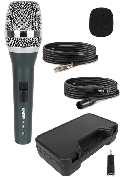 Merz RST-350 Profesyonel Dinamik Cardioid Kablolu El Mikrofonu Kaliteli (Çanta ve Full Set)